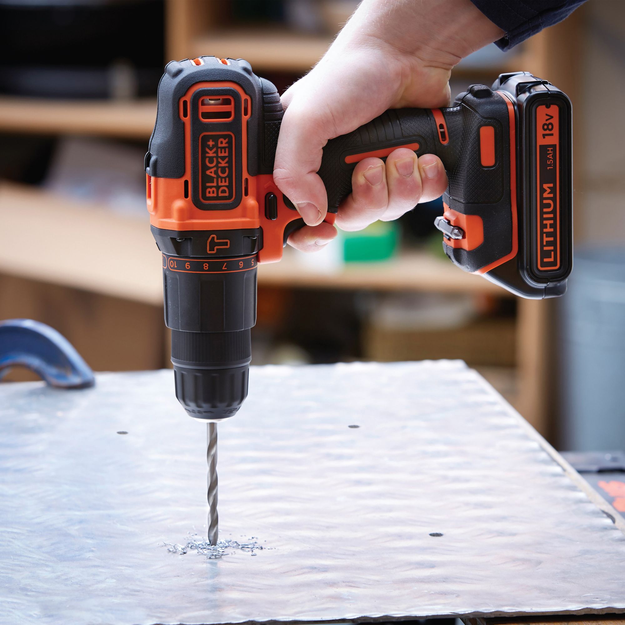 Black+Decker 18V 1 x 2 Li-ion Brushed Cordless Combi drill KFBCD701D1K