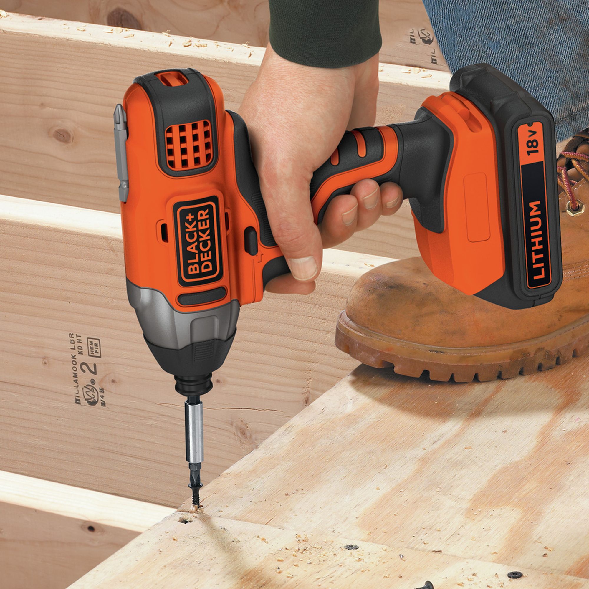 BLACK+DECKER 18V Cordless Combi Drill 2 x 1.5Ah with 160