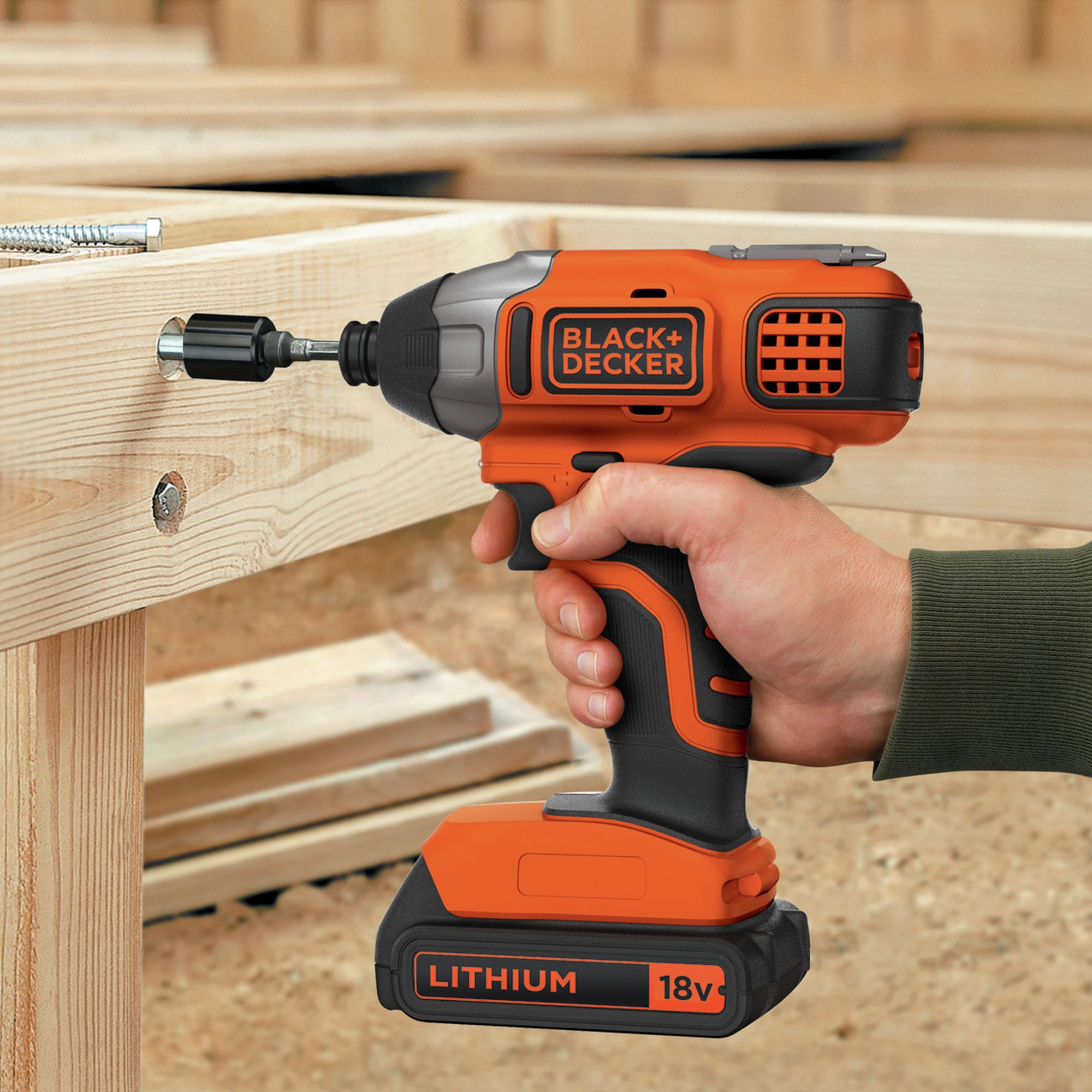 BLACK+DECKER 18V Cordless Combi Drill 2 x 1.5Ah with 160