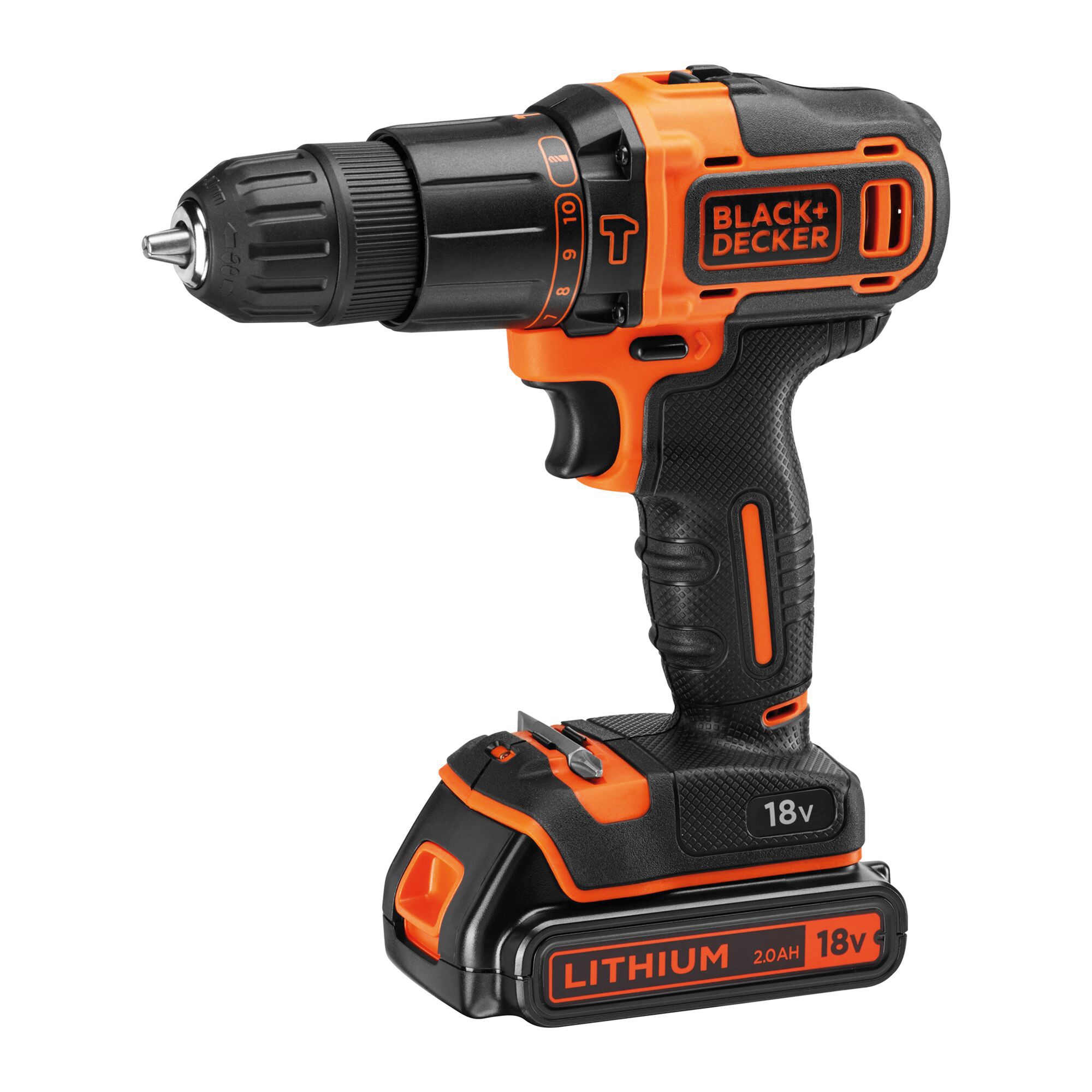 Black+Decker 18V Li-ion Brushed Cordless Combi drill (1 x 2Ah) - KFBCD701D1K - Refurbished