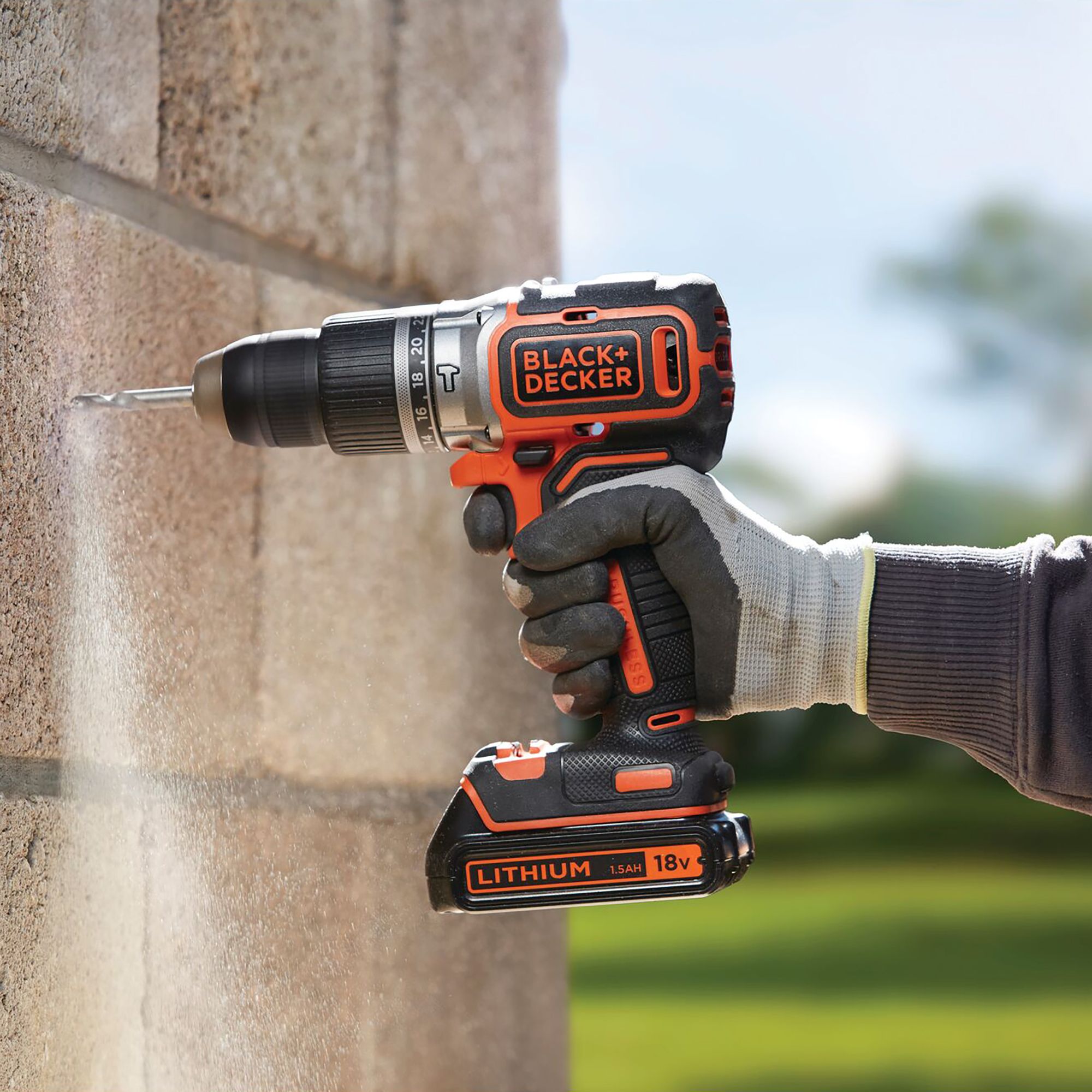 Black+Decker POWERCONNECT 18V Cordless Hammer drill (Bare Tool) - BL188N-XJ