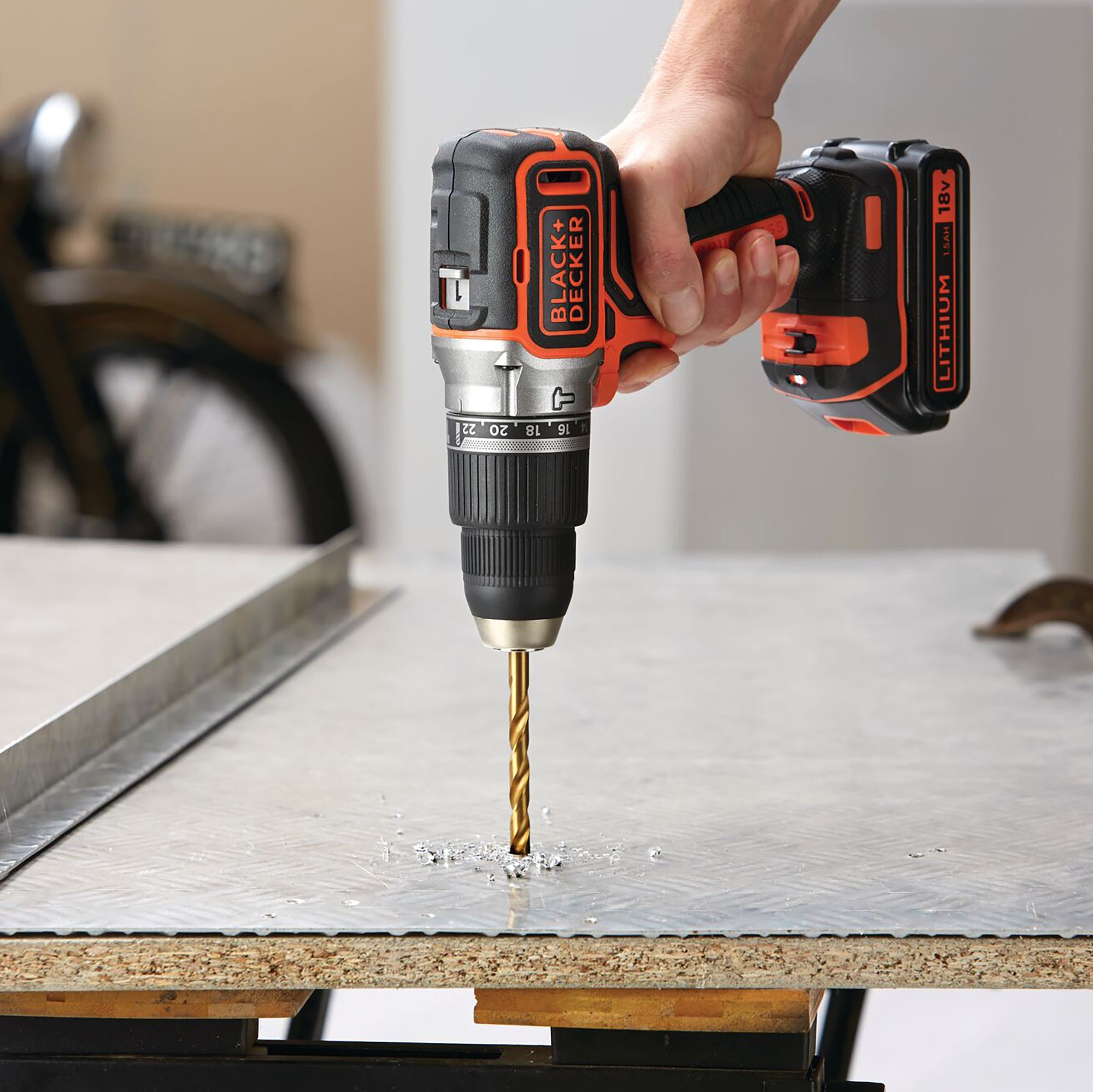 Black+Decker POWERCONNECT 18V Cordless Hammer drill (Bare Tool) - BL188N-XJ