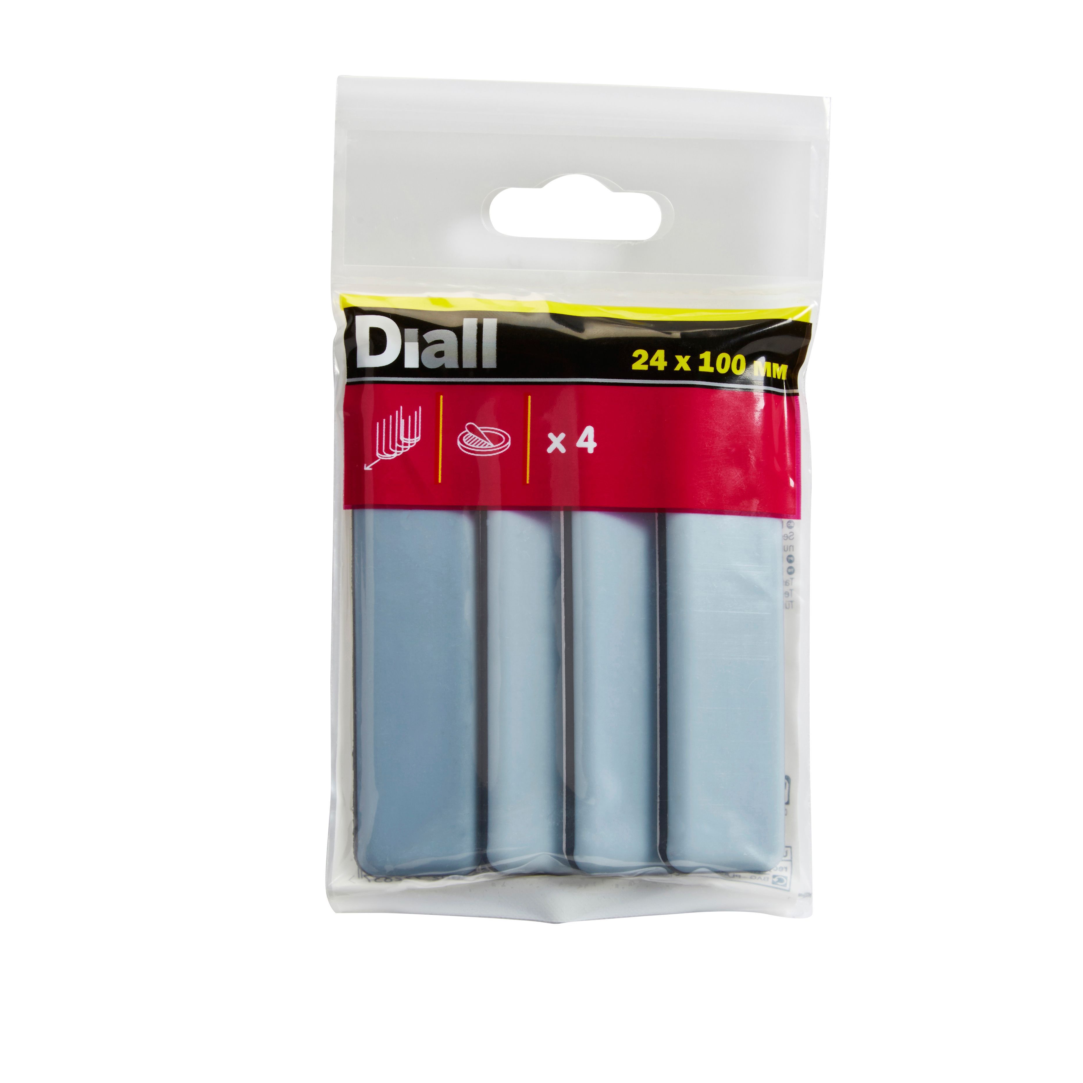Black & grey EVA & PTFE Glide (W)100mm, Pack of 4