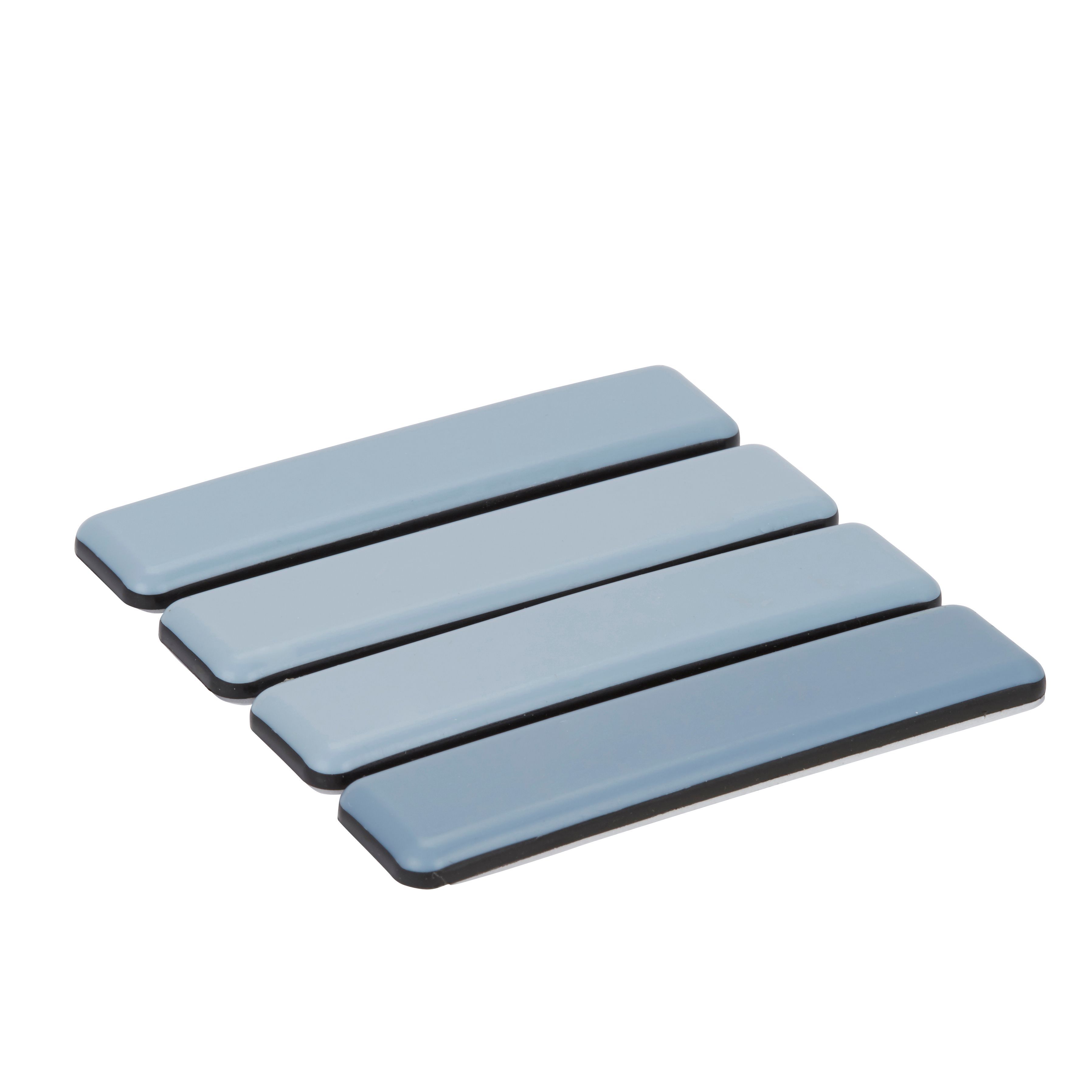 Black & grey EVA & PTFE Glide (W)100mm, Pack of 4