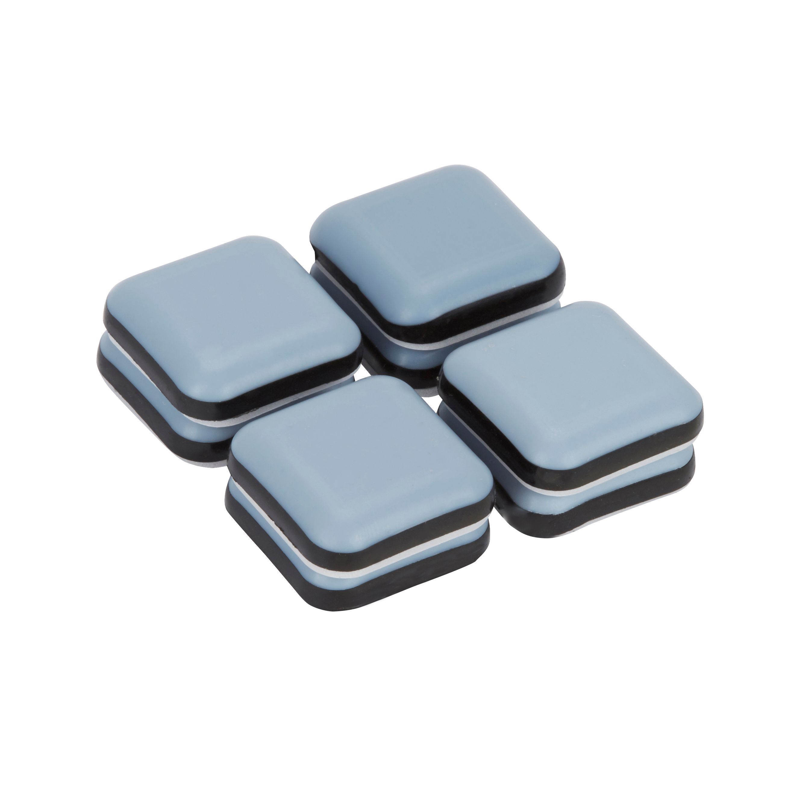Black & grey EVA & PTFE Glide (W)24mm, Pack of 8