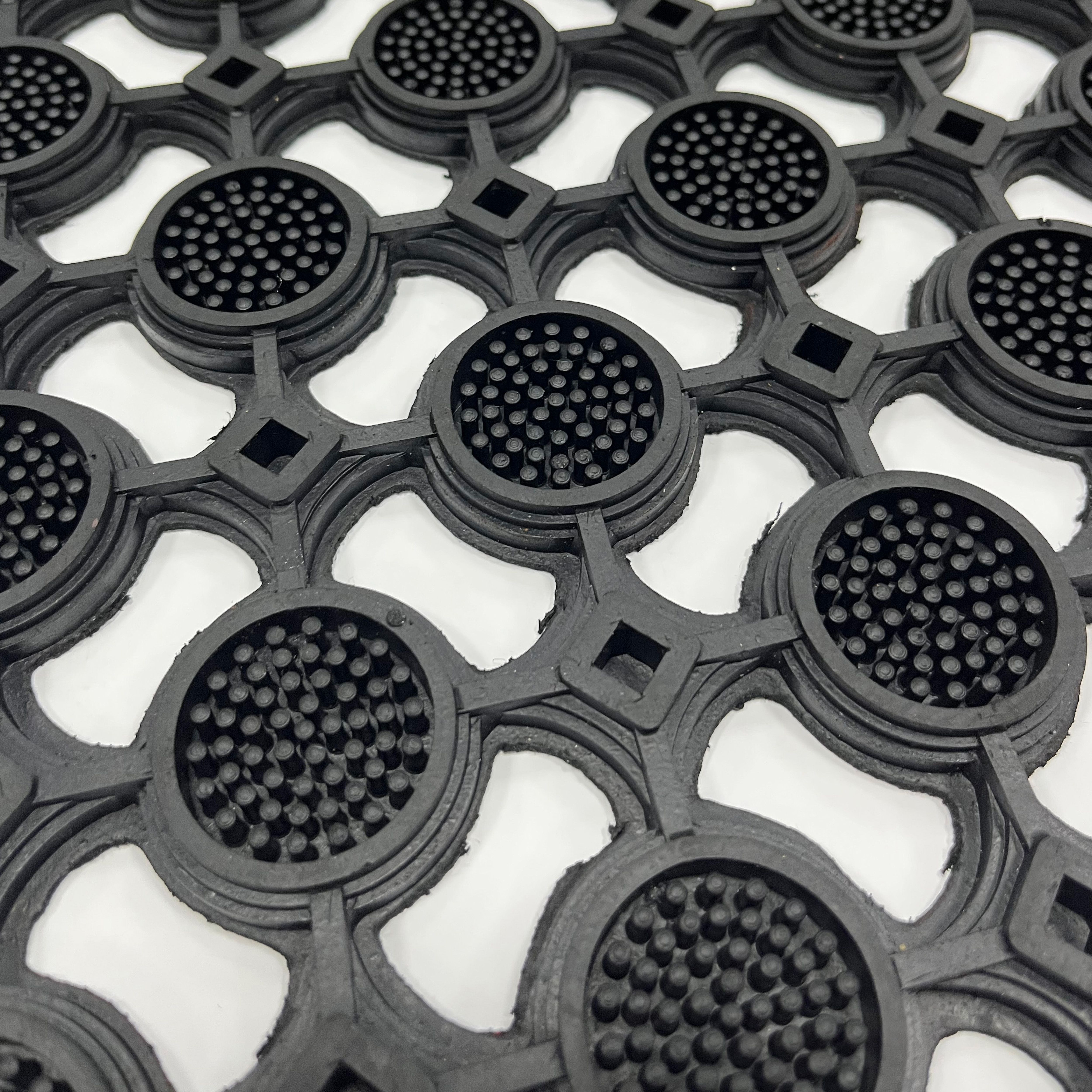 Black Half moon Door mat, 75cm x 45cm
