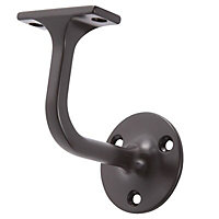 Black Metal Wall-mounted Handrail bracket (L)50mm (H)70mm (W)80mm