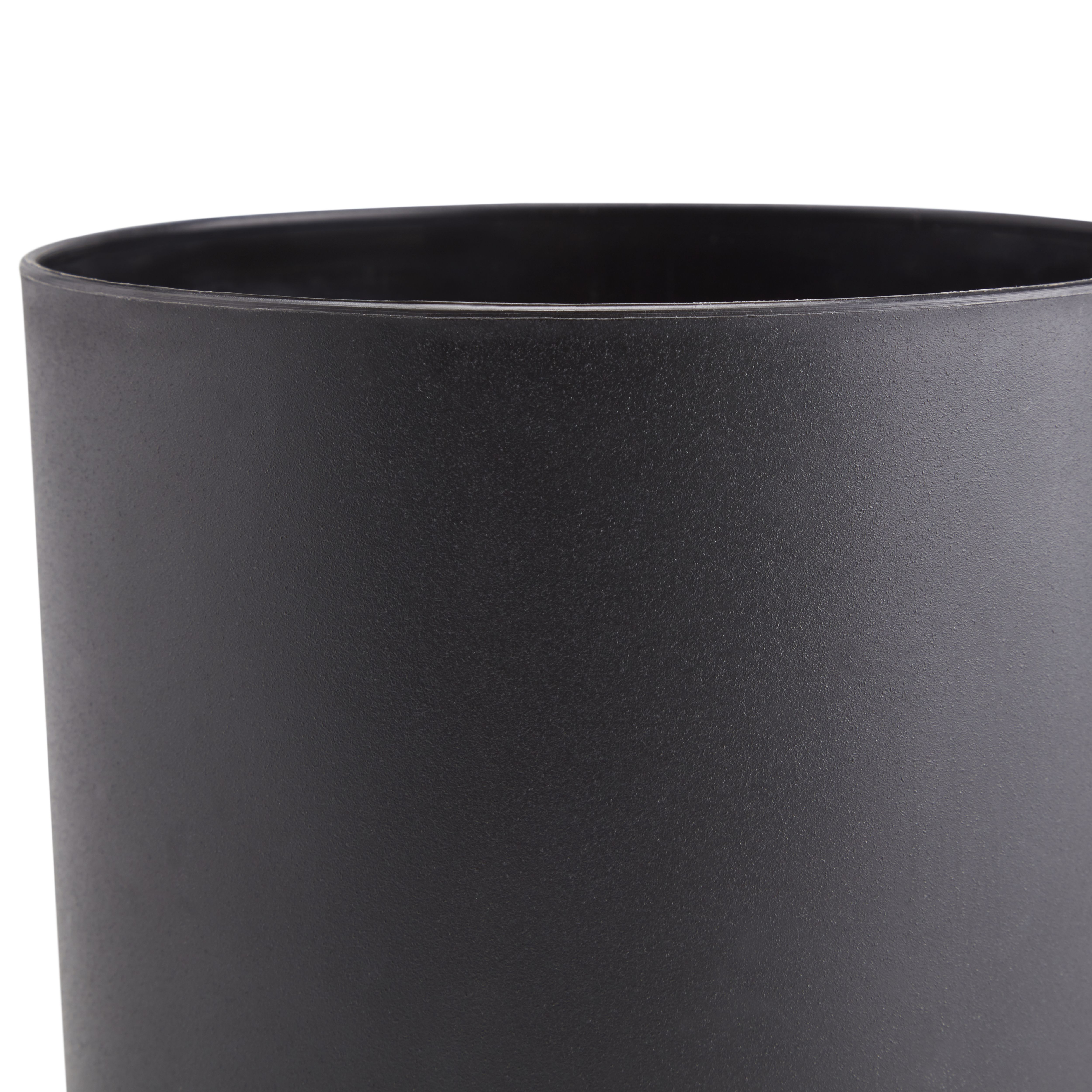 Black Plastic Circular Plant pot (Dia)20.7cm