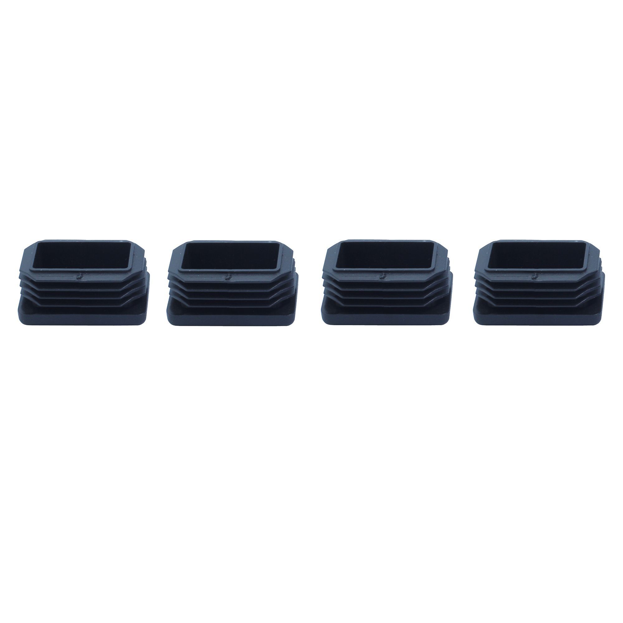 Black Plastic Insert cap (W)24mm, Pack of 4