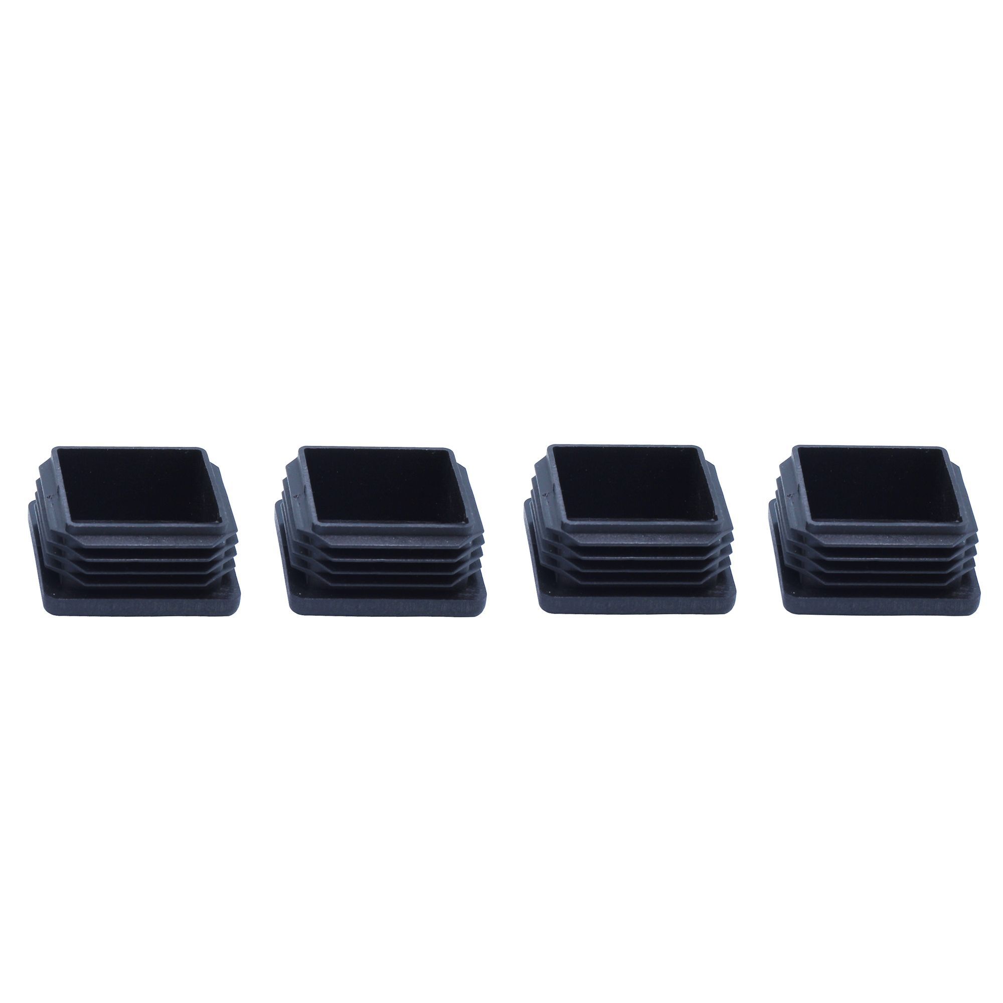 Black Plastic Insert cap (W)37mm, Pack of 4