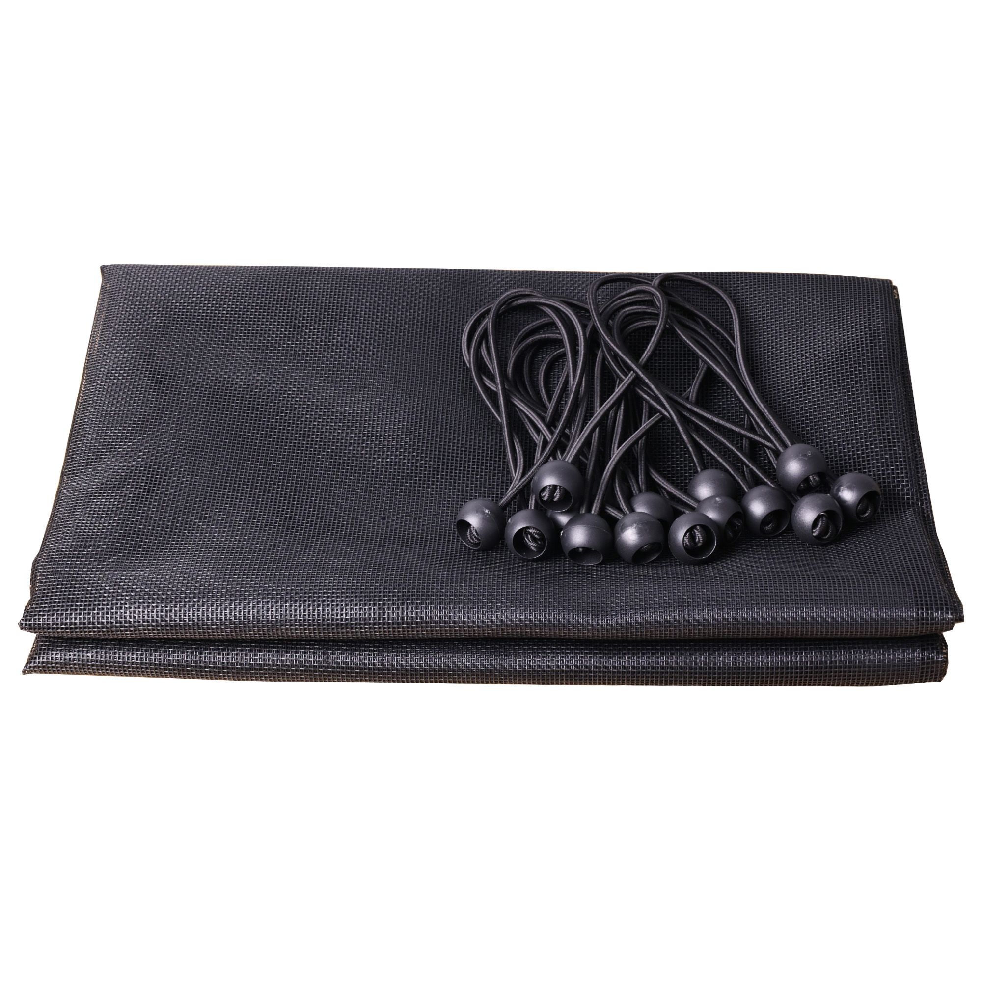 Black Polyester (PES) & PVC Garden screen (H)1m (W)3m