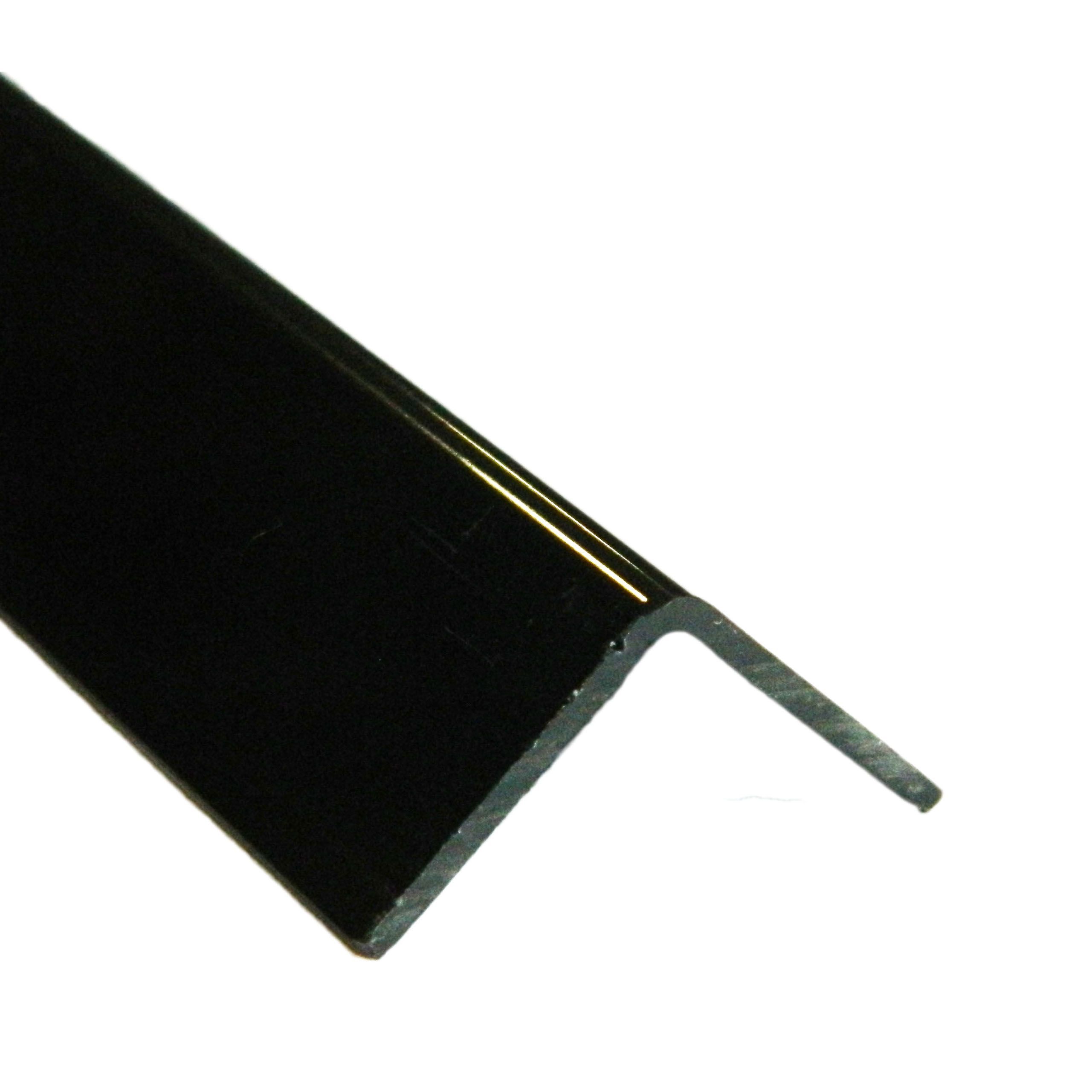Black PVC Equal Lshaped Angle profile, (L)2m (W)20mm Tradepoint