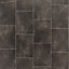 Black Slate tile effect Vinyl flooring, 4m²