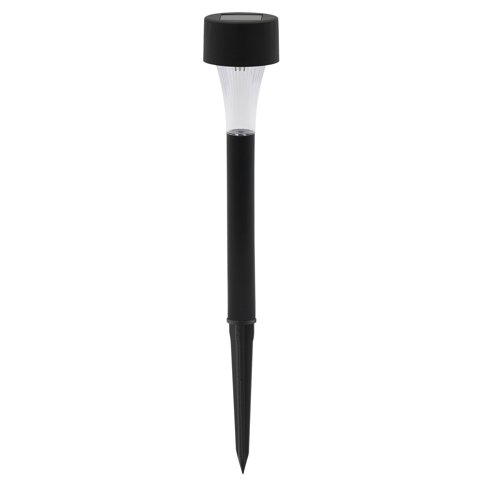 Black Solar-powered Integrated LED Outdoor Stake light, Pack of 10