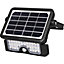 Black Solar-powered Neutral white LED Floodlight 550lm