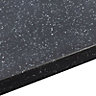 Black star Black Stone effect Earthstone Worktop with sink & drainer (L)1800mm