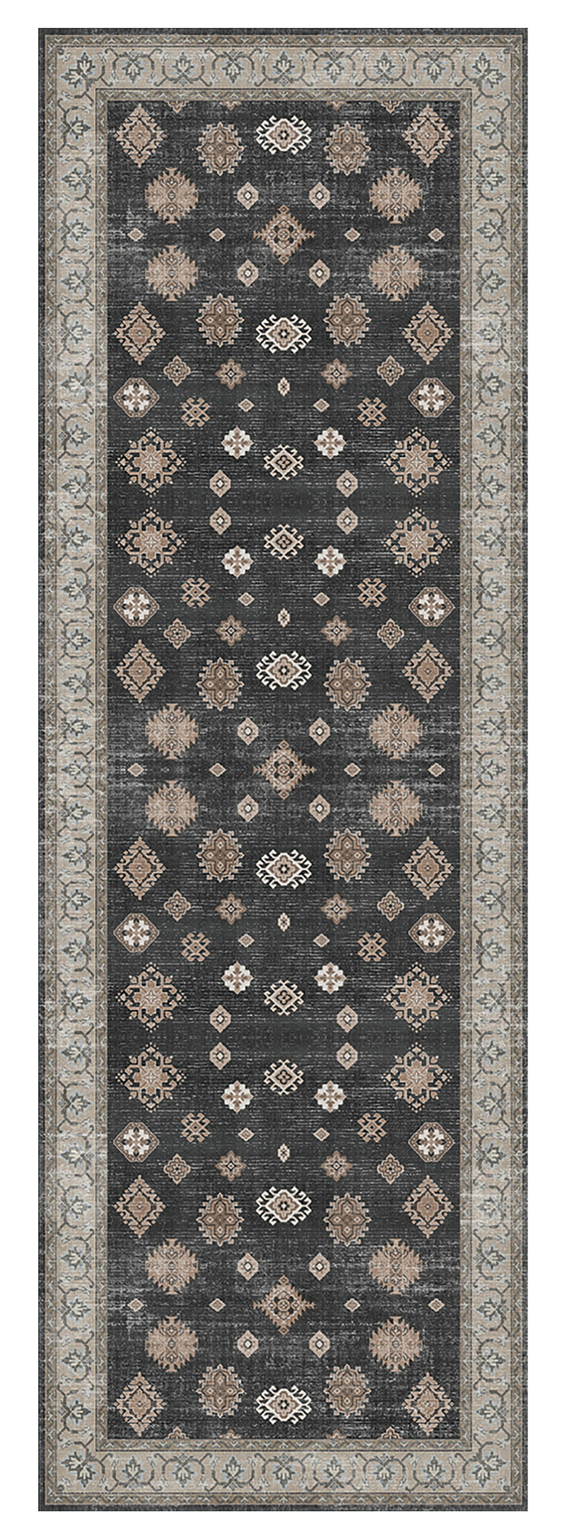 Black Traditional Large Runner, (L)180cm x (W)60cm