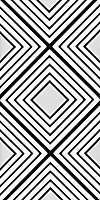 Black & white Gloss Patterned Ceramic Wall Tile, Pack of 50, (L)200mm (W)100mm