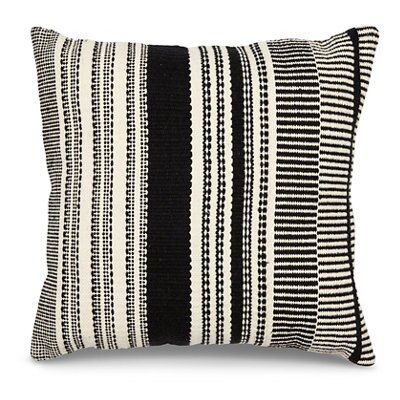 Black white Striped Cushion L 3.5cm x W 45cm