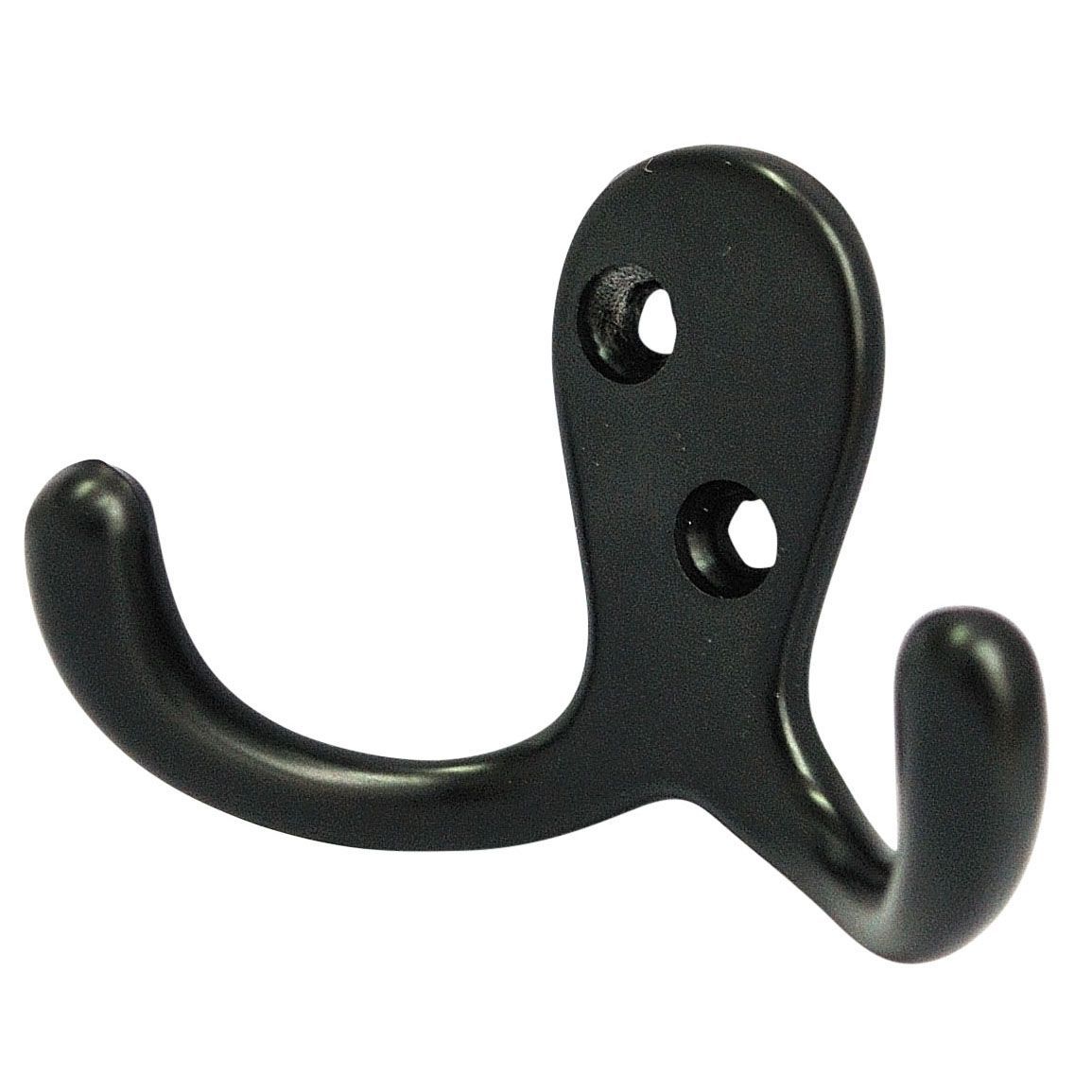 Black Zinc alloy Double Hook (Holds)10kg