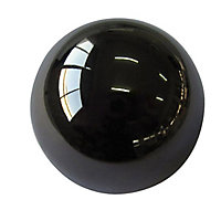 Black Zinc alloy Nickel effect Round Furniture Knob (Dia)32mm, Pack of 6