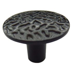 Black Zinc alloy Round Hammercraft Furniture Knob