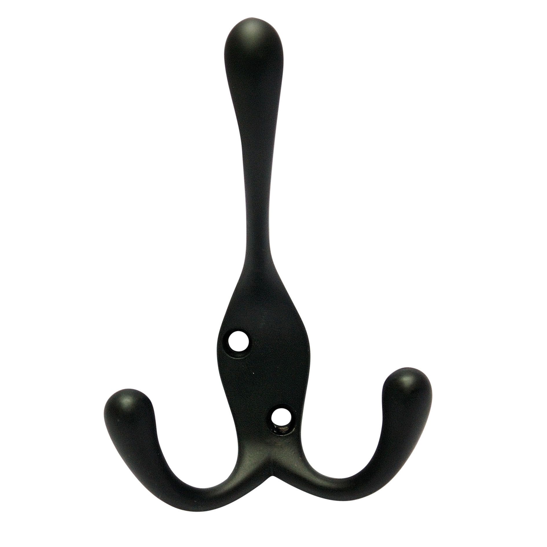 Black Zinc alloy Triple Hook