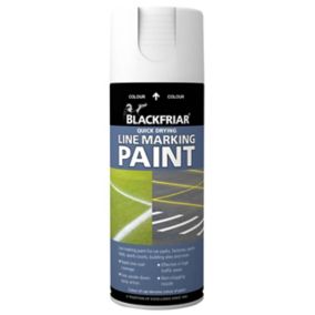 Blackfriar White Matt Multi-surface Line-marking Spray paint, 400ml