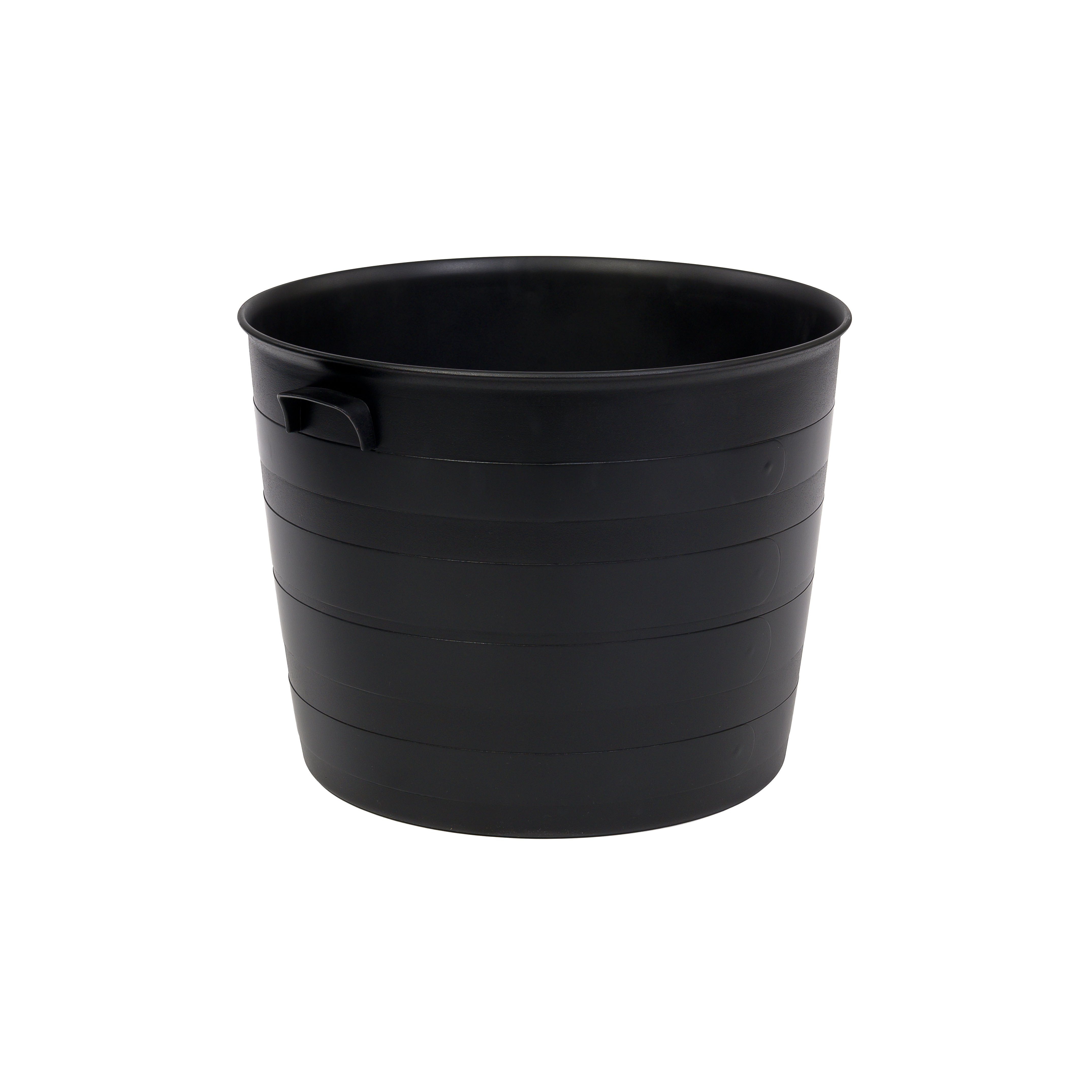 Blacksmith Black Plastic Round Planter (H)28cm (W)35cm