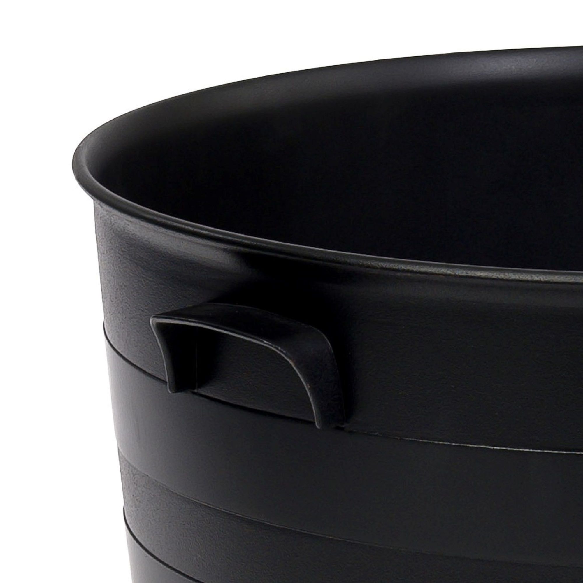 Blacksmith Black Plastic Round Planter (H)28cm (W)35cm