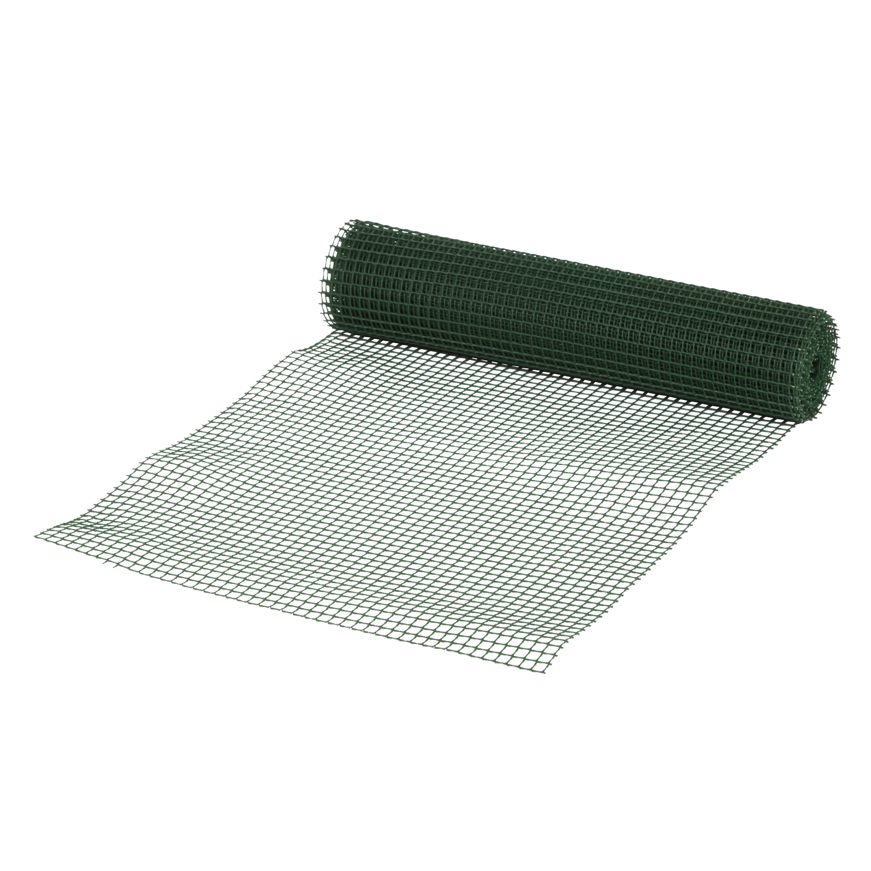 Blooma 10x10mm PVC-coated High-density polyethylene (HDPE) Wire mesh roll, (L)5m (H)0.5m