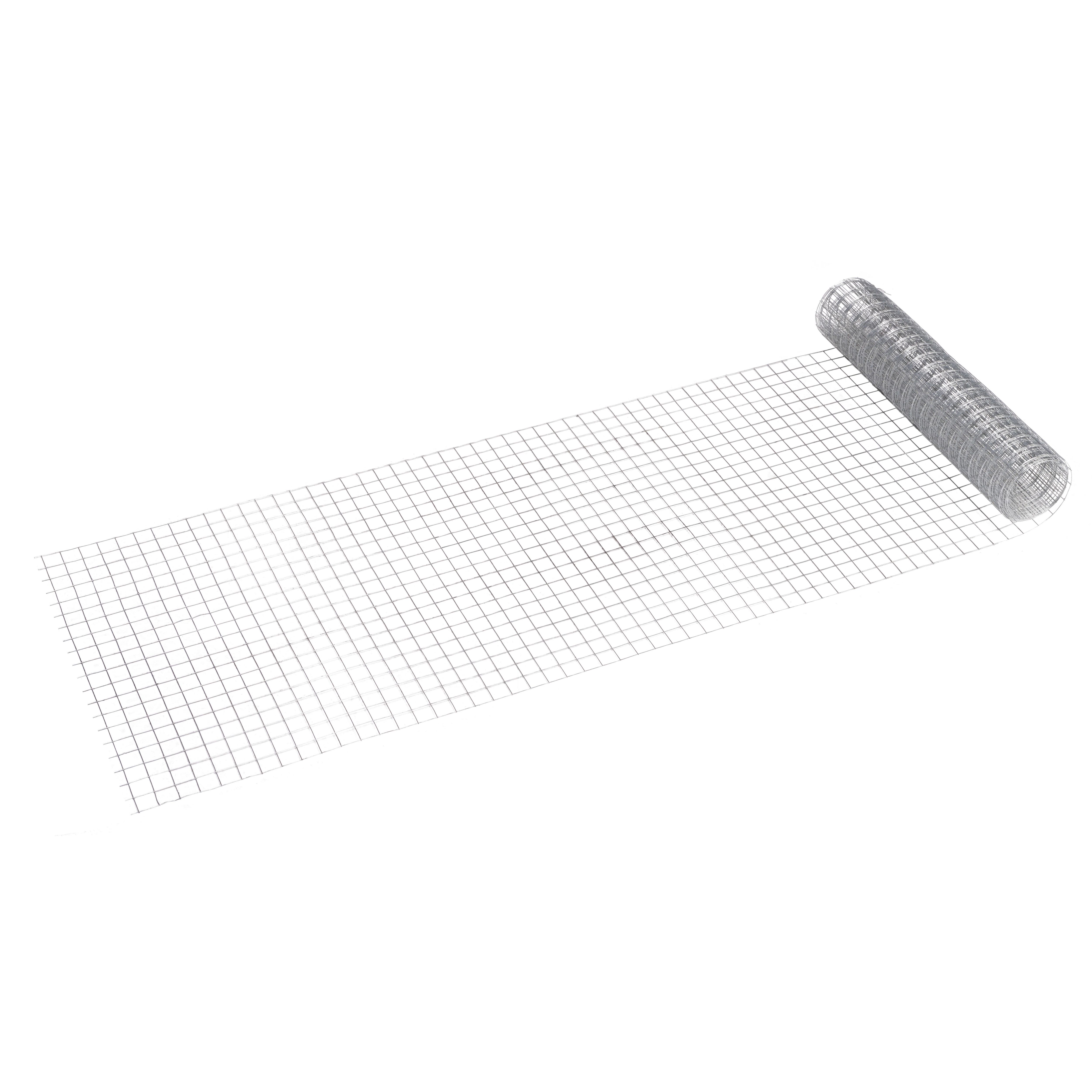Blooma 25x25mm Galvanised Steel Wire mesh roll, (L)10m (H)1m