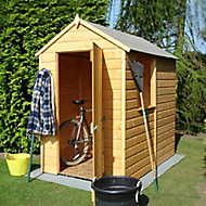 Blooma 6x4 Apex Shiplap Honey brown Wooden Shed