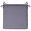 Blooma Adelaide Blue & grey Plain Square Seat pad (W)44cm