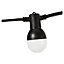 Blooma Barnaby Mains-powered Warm white 10 LED Outdoor String lights