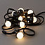 Blooma Barnaby Mains-powered Warm white 10 LED Outdoor String lights