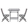 Blooma Batang Anthracite Metal 2 seater Table & chair set