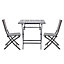 Blooma Batang Anthracite Metal 2 seater Table & chair set