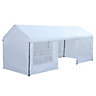 Blooma Betty White Rectangular Gazebo, (W)6m (D)3m - Assembly required