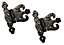 Blooma Black Antique effect Malleable iron Gate hinge (L)60mm, Pack of 2