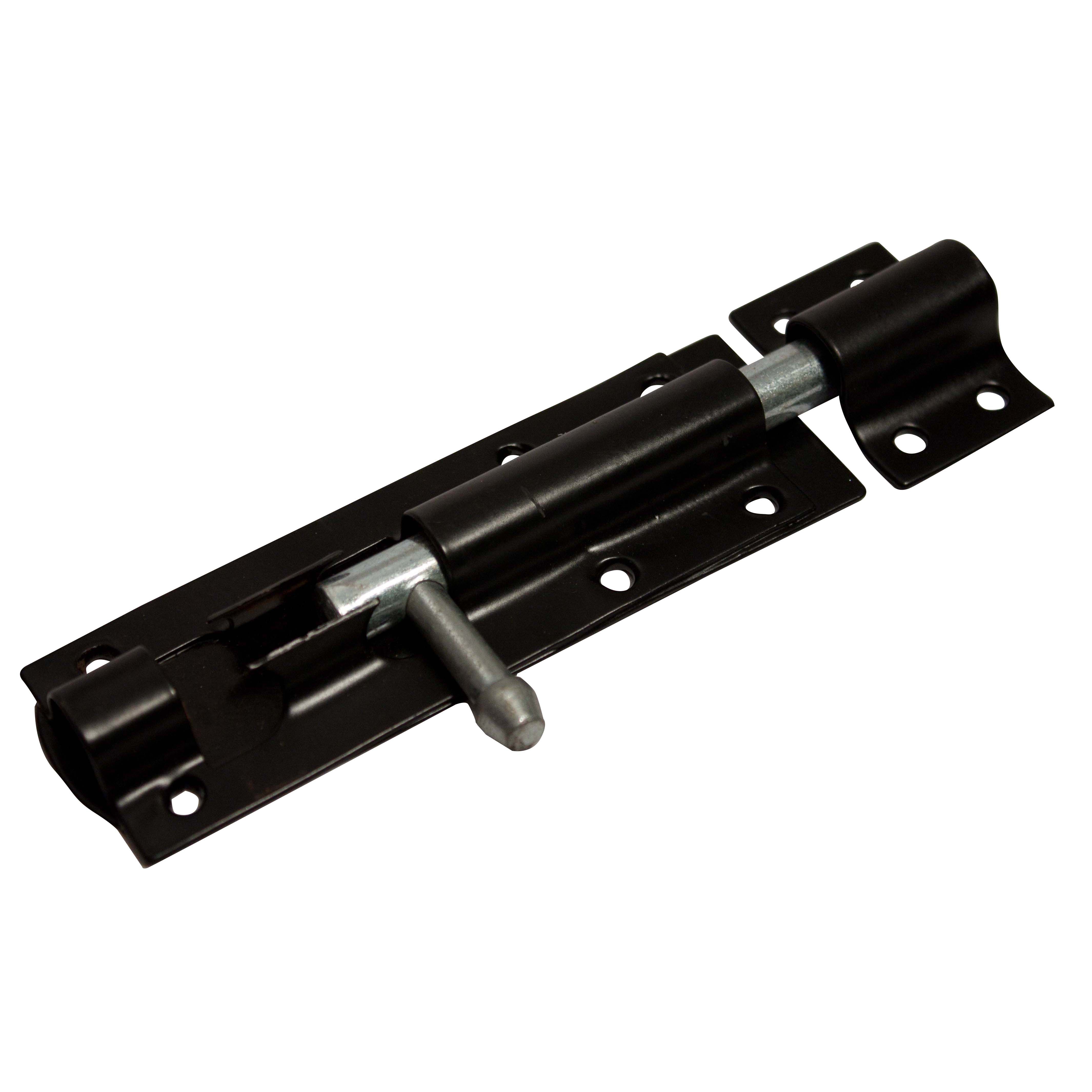 Blooma Black Steel Barrel Door bolt (L)102mm (W)40mm