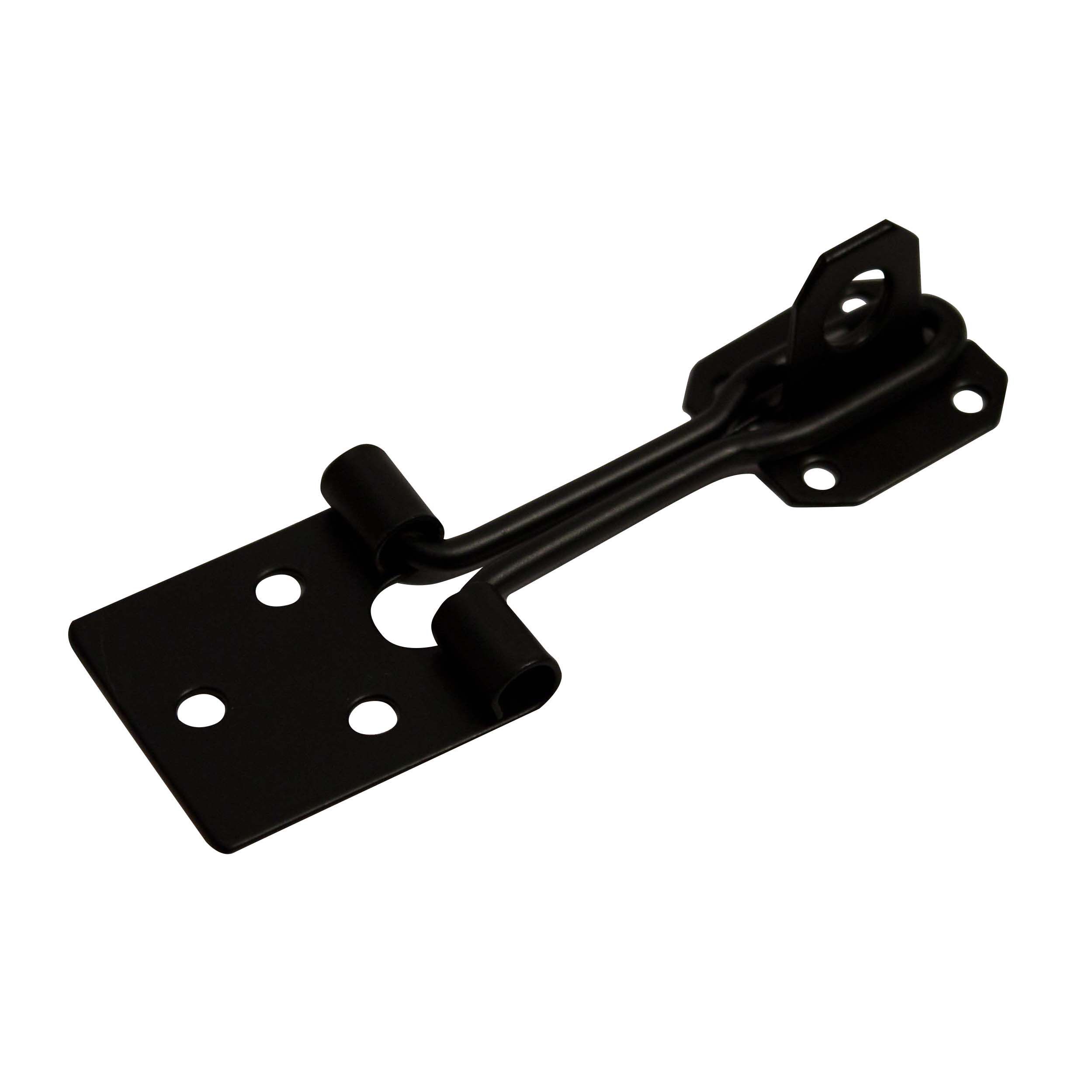 Blooma Black Steel Hasp & staple, (L)102mm (W)35.5mm