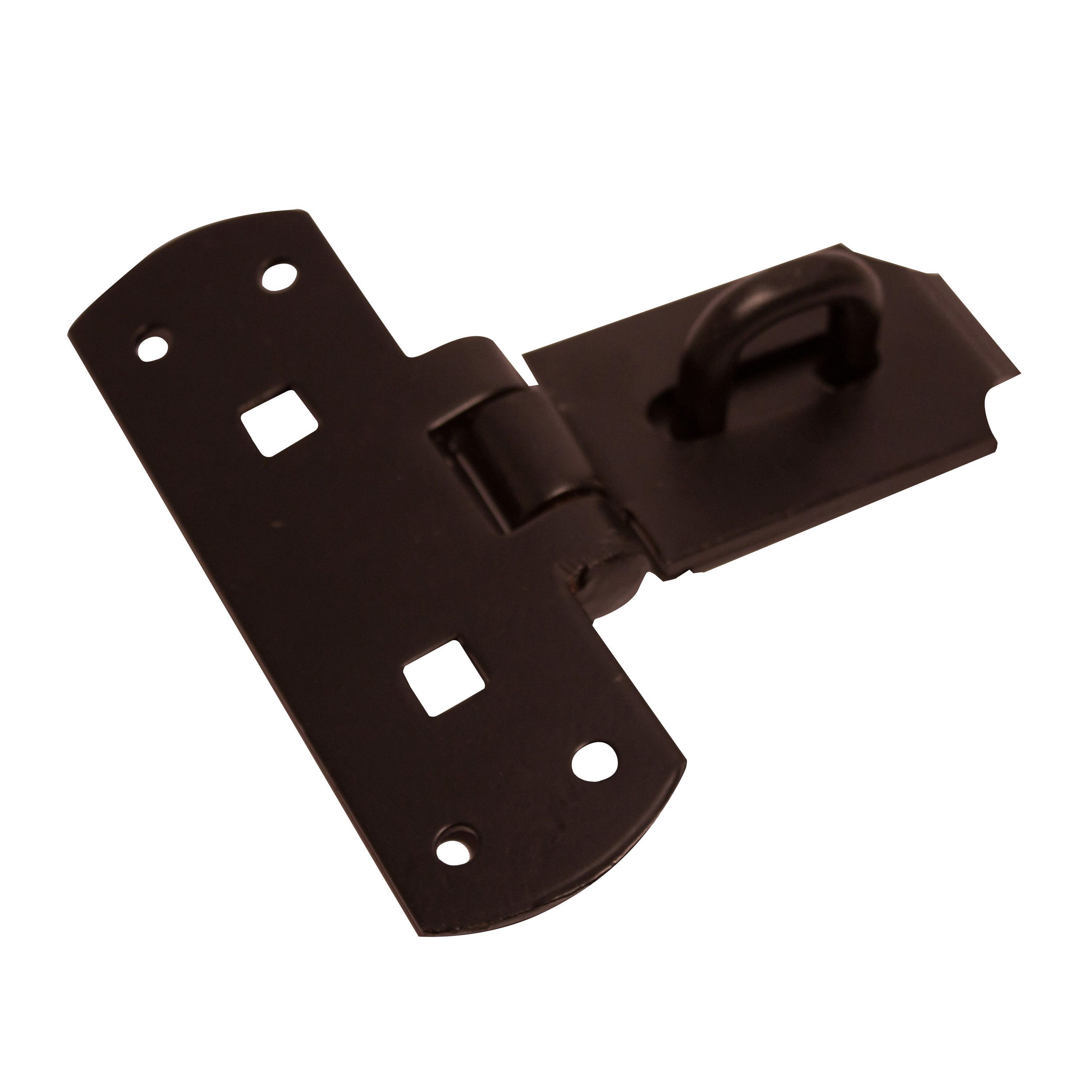 Blooma Black Steel Hasp & staple, (L)152mm (W)152mm