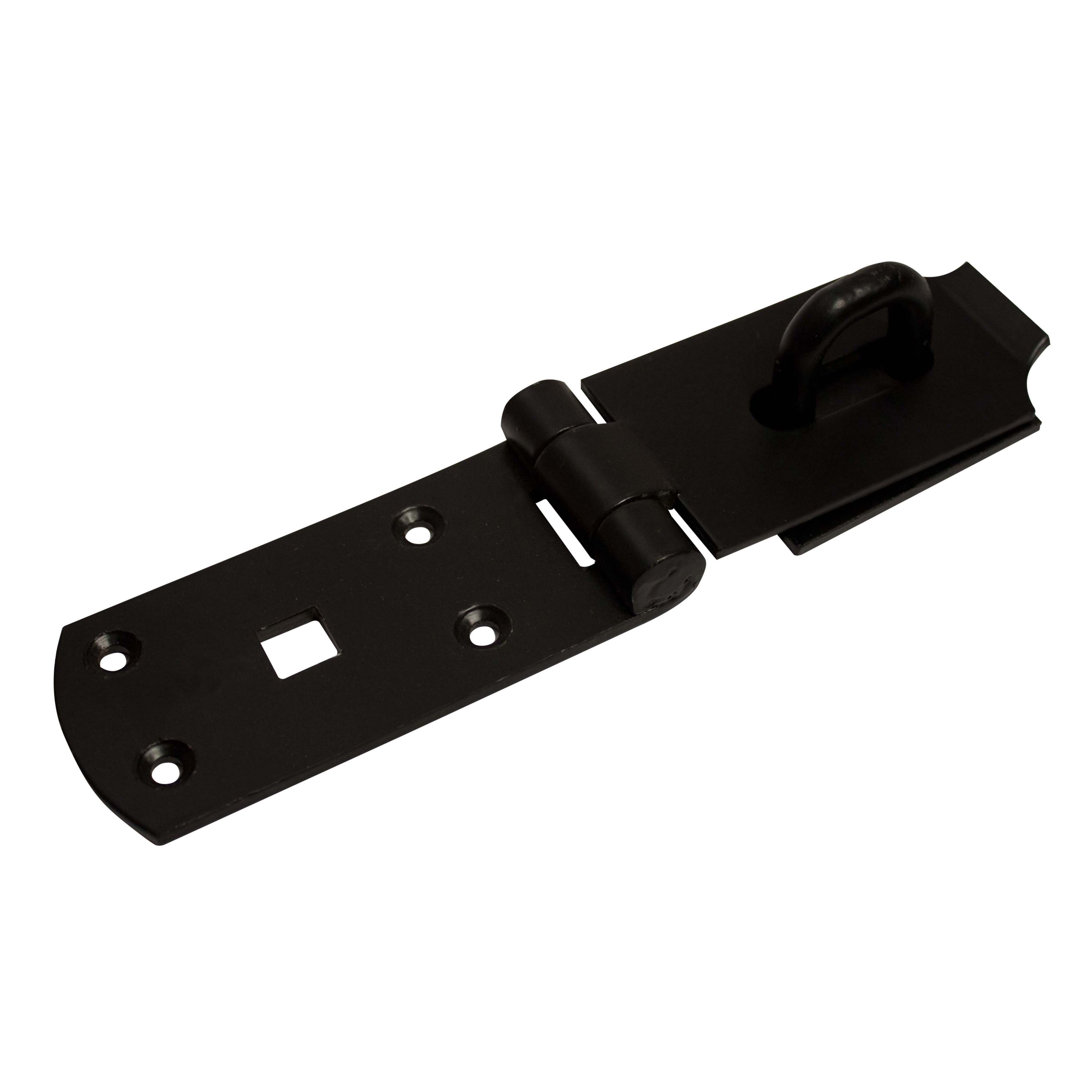 Blooma Black Steel Hasp & staple, (L)178mm (W)54mm