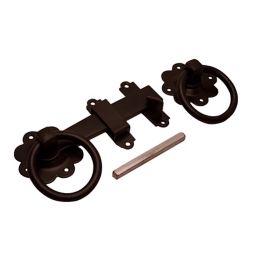 Blooma Black Steel Ring gate latch, (L)70mm