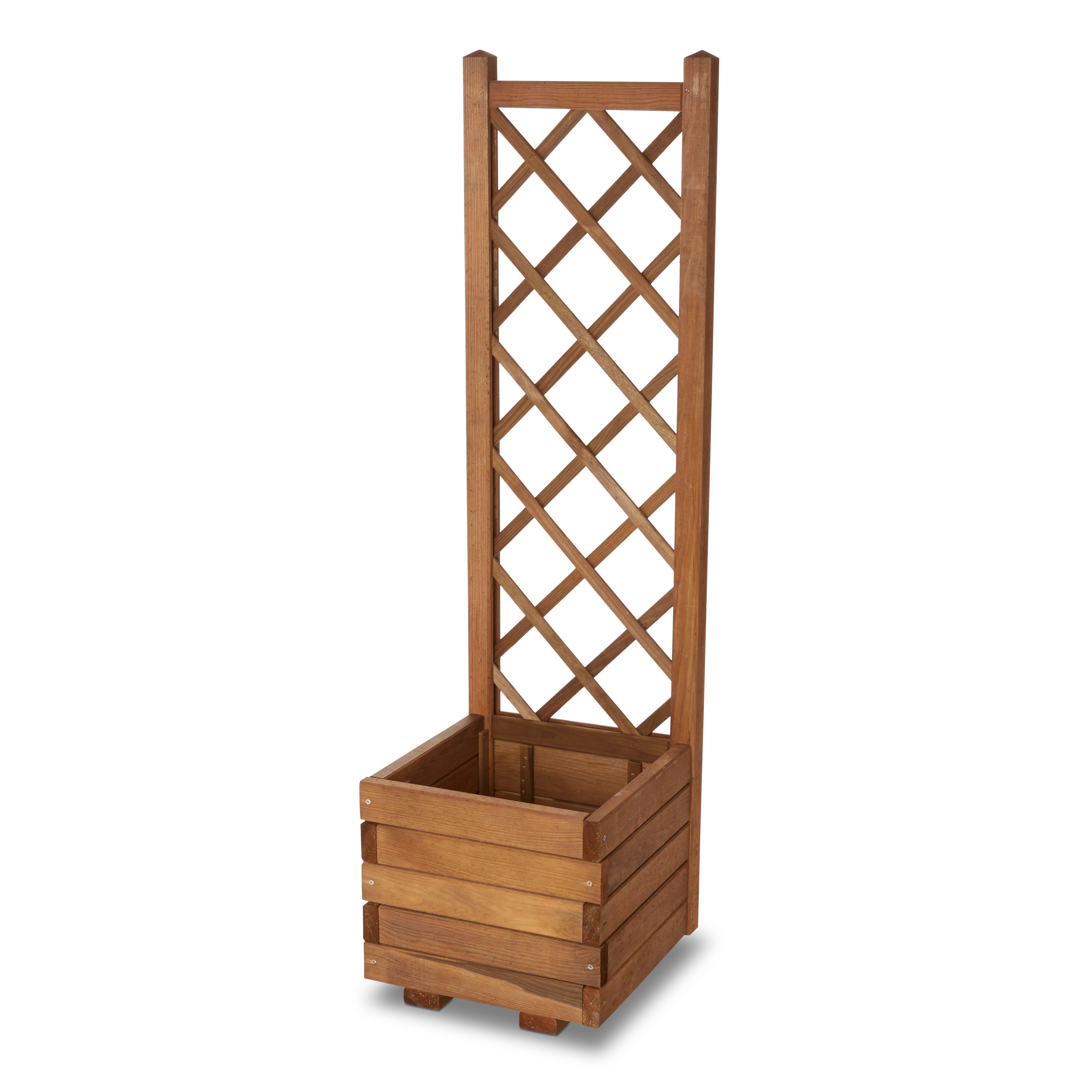 Blooma Bopha Brown Wooden Square Planter