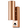 Blooma Candiac Adjustable Copper effect Mains-powered LED Outdoor Wall light 760lm (Dia)6cm