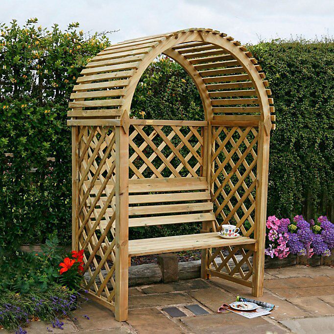 Blooma Chiltern Arbour, (H)1990mm (W)1340mm (D)800mm - Assembly service included