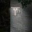 Blooma Corvus Stainless steel effect Mains-powered LED Outdoor Wall light 570lm