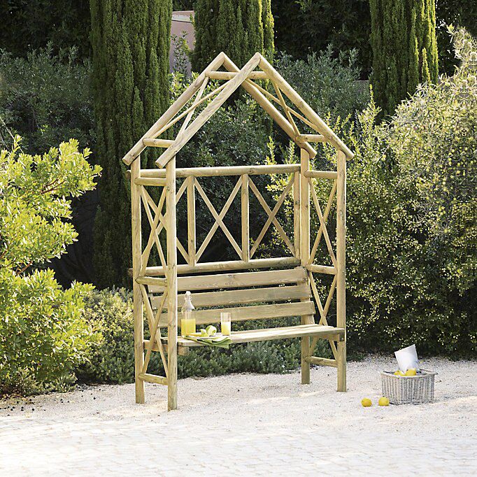 Blooma Cottage Apex Arbour, (H)2200mm (W)1370mm (D)560mm - Assembly required